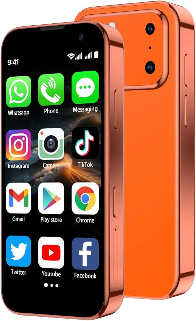 Mini Smartphone 3.0" HD Touchscreen - Unlocked Android Compact Mobile Phone for Kids & Students | Smallest Cell Phone