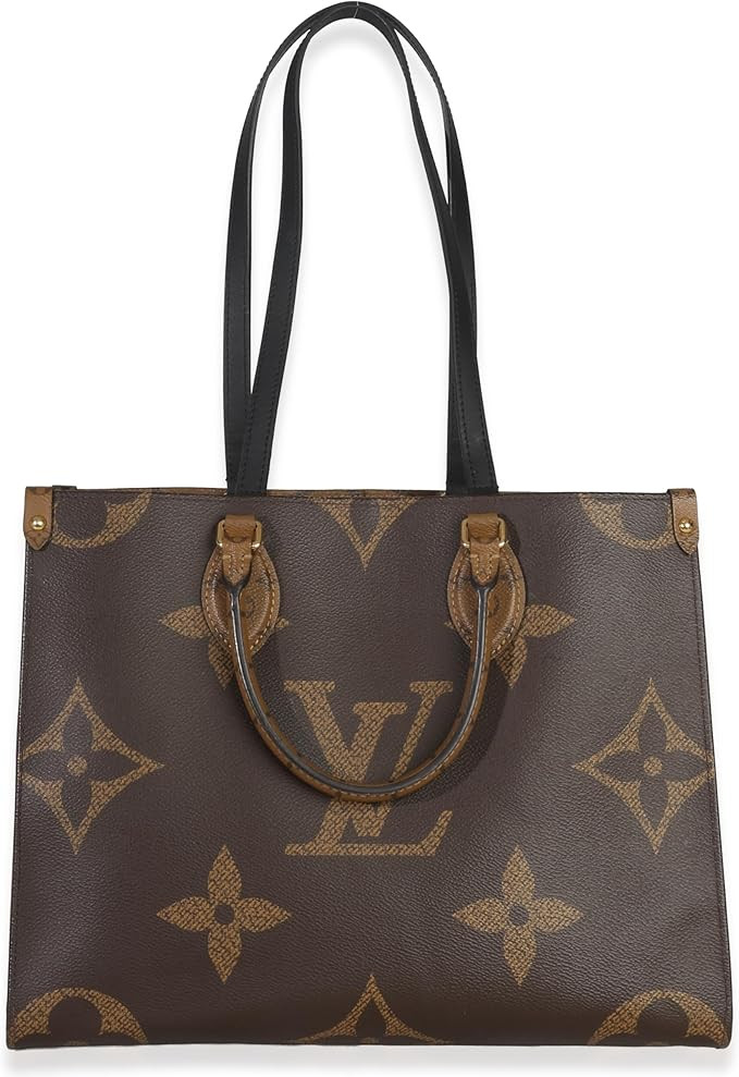 Pre-Loved Reverse Monogram Giant Canvas Onthego MM, Brown
